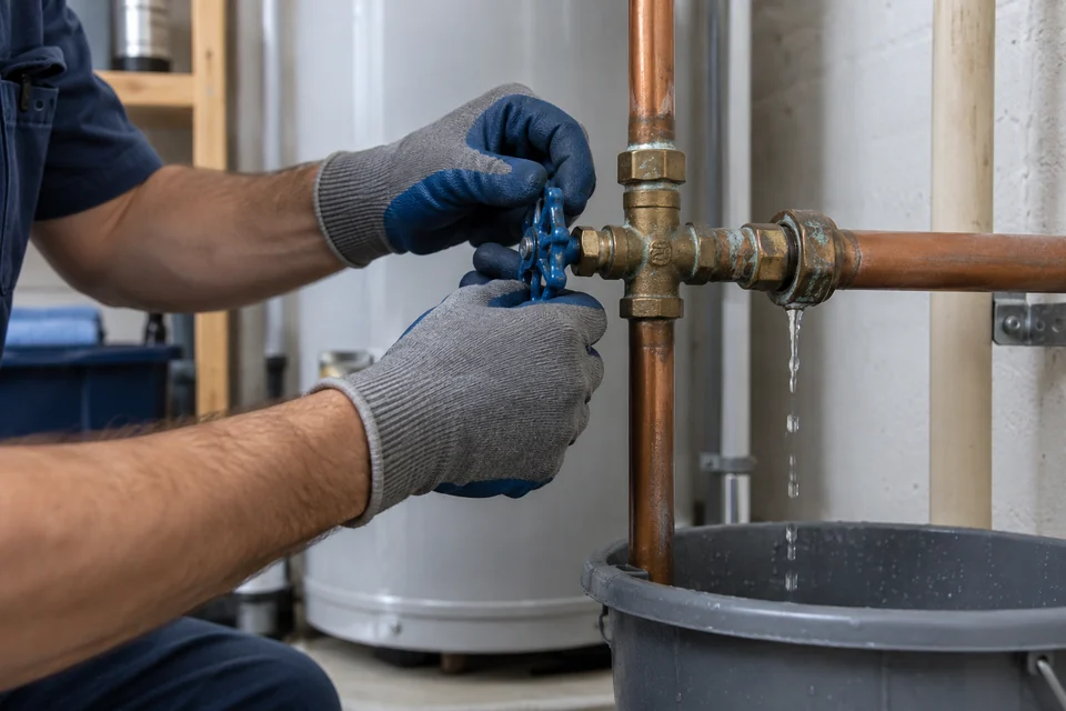 Plumbing shutoff valve and pipe repair during an active leak